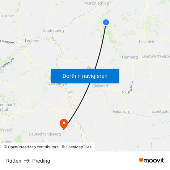 Ratten to Preding map