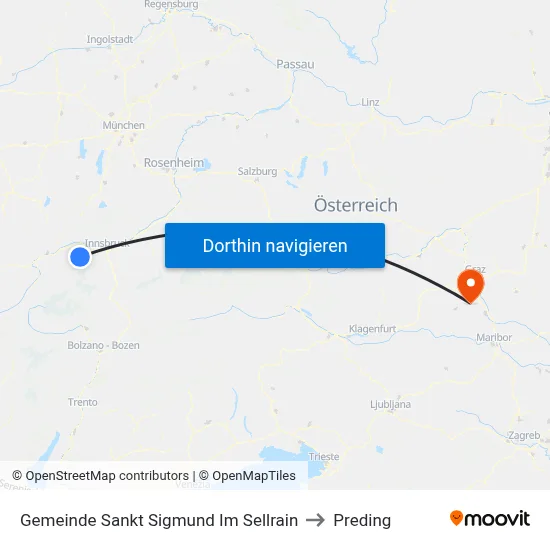 Gemeinde Sankt Sigmund Im Sellrain to Preding map