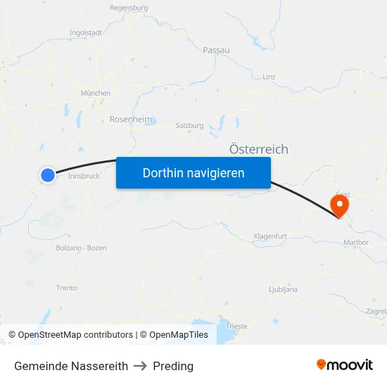 Gemeinde Nassereith to Preding map