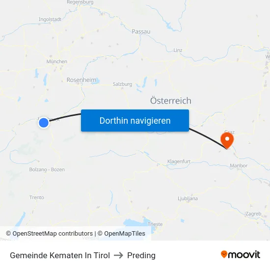 Gemeinde Kematen In Tirol to Preding map