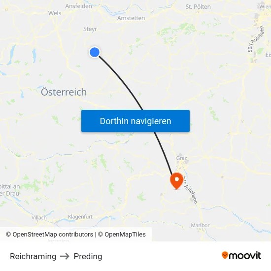 Reichraming to Preding map