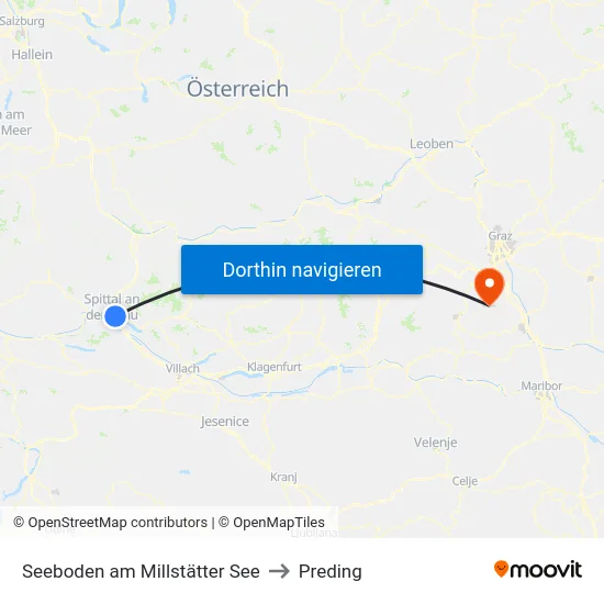 Seeboden am Millstätter See to Preding map