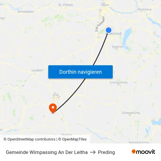 Gemeinde Wimpassing An Der Leitha to Preding map