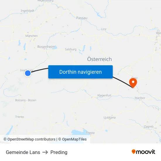 Gemeinde Lans to Preding map