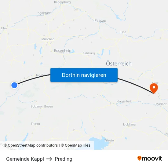 Gemeinde Kappl to Preding map