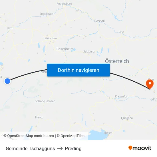 Gemeinde Tschagguns to Preding map