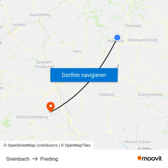 Greinbach to Preding map
