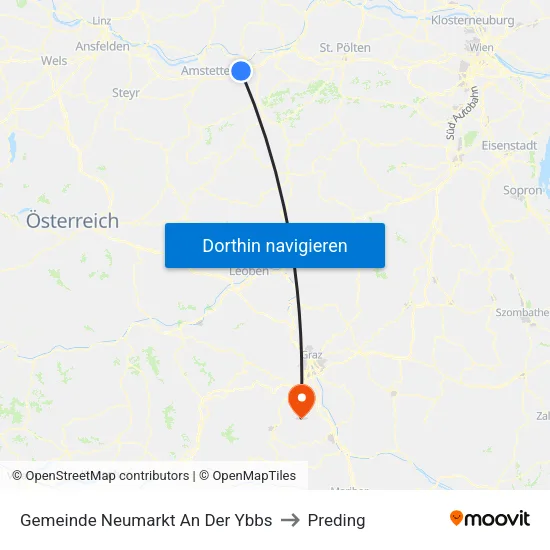 Gemeinde Neumarkt An Der Ybbs to Preding map