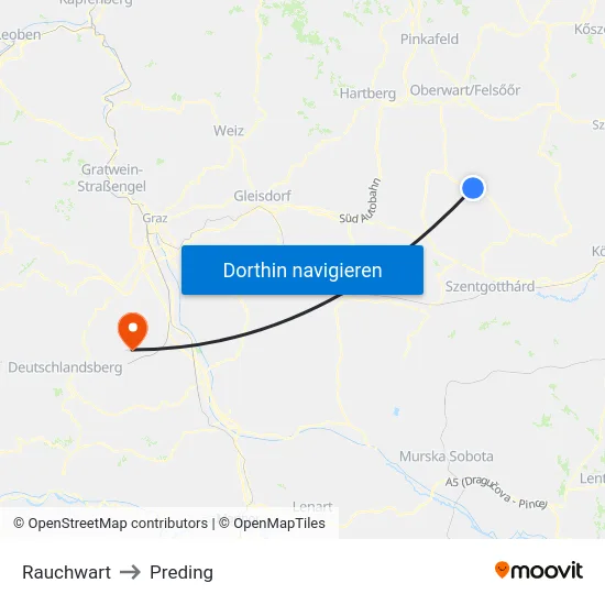 Rauchwart to Preding map