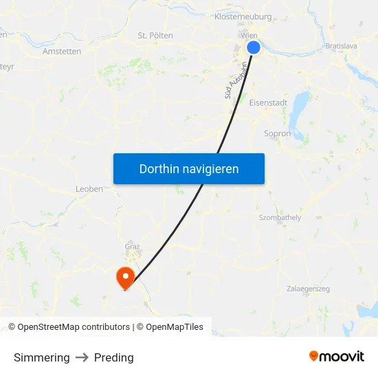 Simmering to Preding map