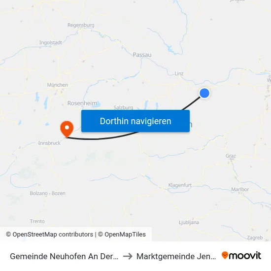 Gemeinde Neuhofen An Der Ybbs to Marktgemeinde Jenbach map