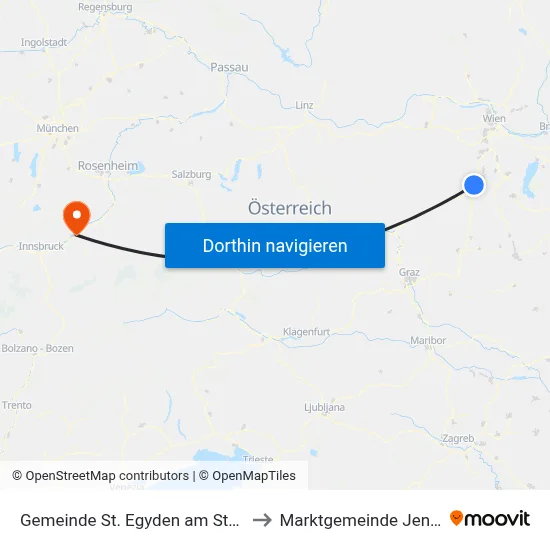 Gemeinde St. Egyden am Steinfeld to Marktgemeinde Jenbach map