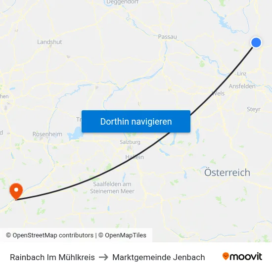 Rainbach Im Mühlkreis to Marktgemeinde Jenbach map