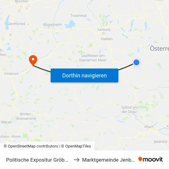 Politische Expositur Gröbming to Marktgemeinde Jenbach map