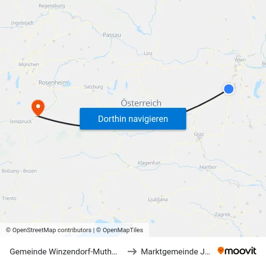 Gemeinde Winzendorf-Muthmannsdorf to Marktgemeinde Jenbach map