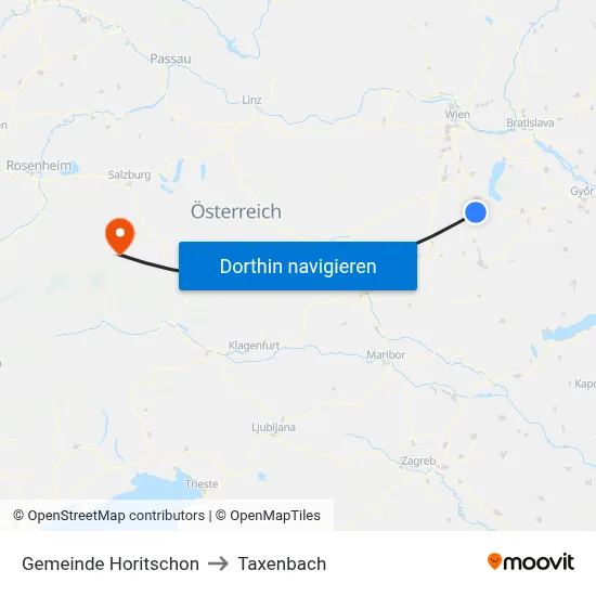 Gemeinde Horitschon to Taxenbach map