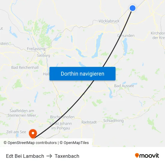 Edt Bei Lambach to Taxenbach map