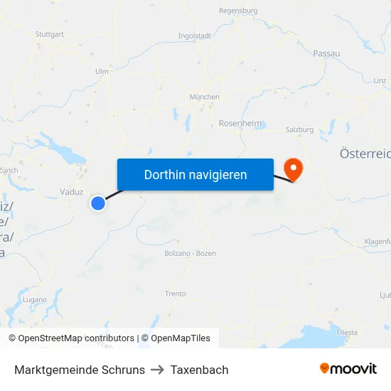 Marktgemeinde Schruns to Taxenbach map