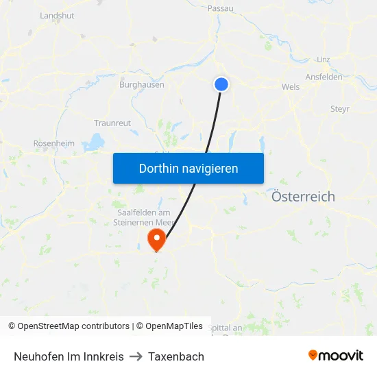 Neuhofen Im Innkreis to Taxenbach map