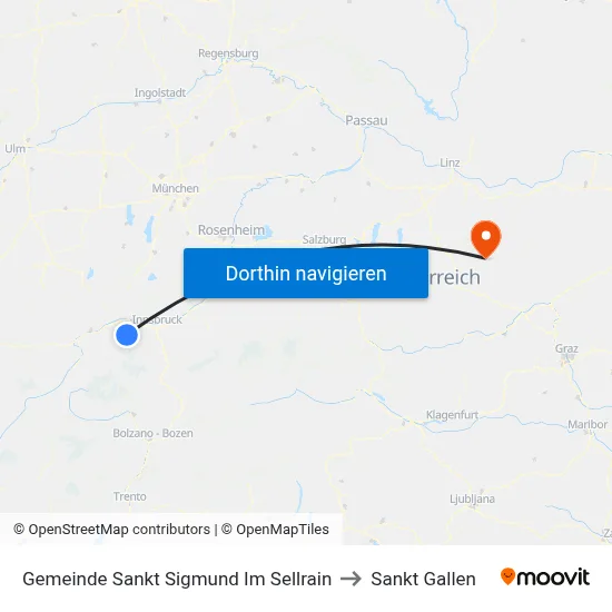 Gemeinde Sankt Sigmund Im Sellrain to Sankt Gallen map
