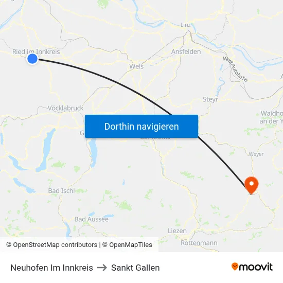 Neuhofen Im Innkreis to Sankt Gallen map