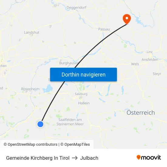 Gemeinde Kirchberg In Tirol to Julbach map