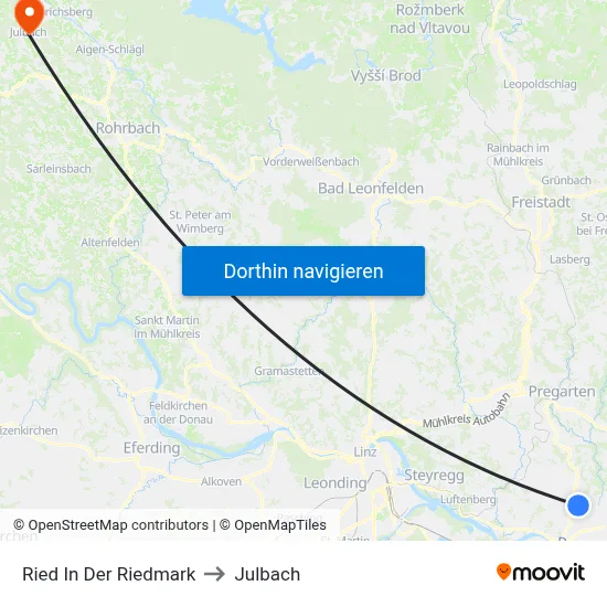 Ried In Der Riedmark to Julbach map