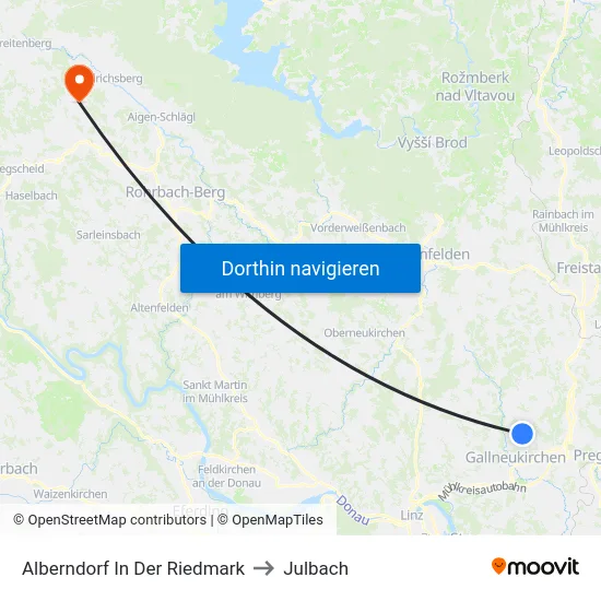 Alberndorf In Der Riedmark to Julbach map