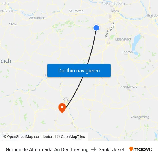 Gemeinde Altenmarkt An Der Triesting to Sankt Josef map