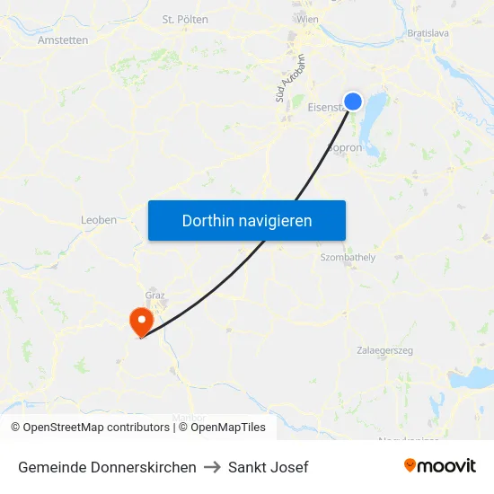 Gemeinde Donnerskirchen to Sankt Josef map