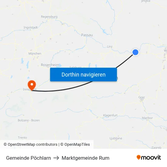 Gemeinde Pöchlarn to Marktgemeinde Rum map