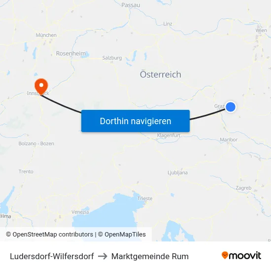 Ludersdorf-Wilfersdorf to Marktgemeinde Rum map