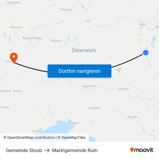 Gemeinde Stoob to Marktgemeinde Rum map