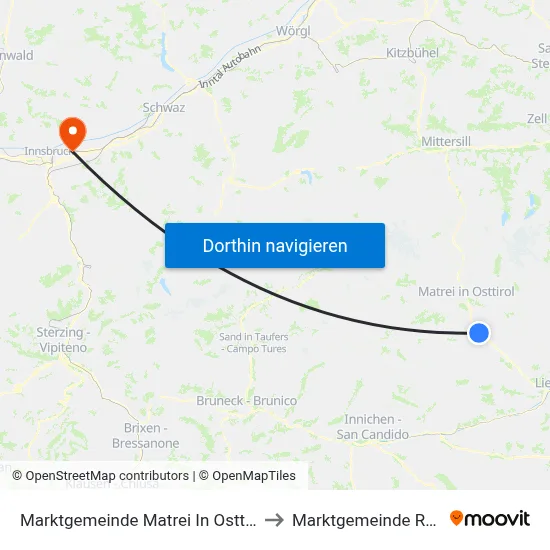 Marktgemeinde Matrei In Osttirol to Marktgemeinde Rum map