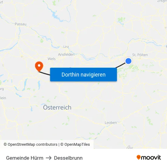 Gemeinde Hürm to Desselbrunn map