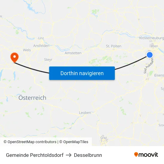 Gemeinde Perchtoldsdorf to Desselbrunn map