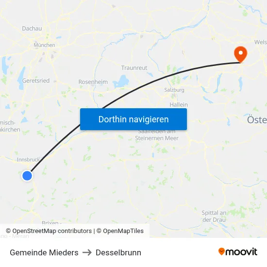 Gemeinde Mieders to Desselbrunn map