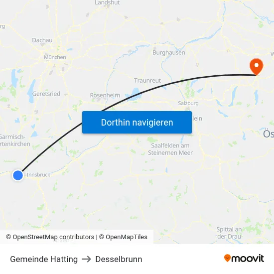 Gemeinde Hatting to Desselbrunn map