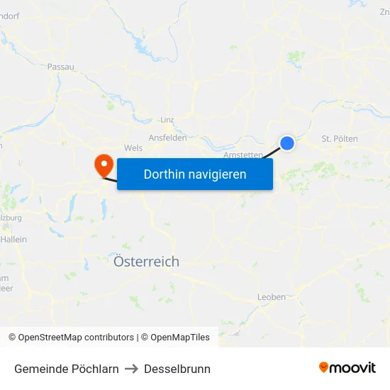 Gemeinde Pöchlarn to Desselbrunn map
