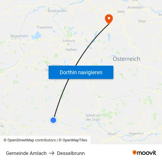 Gemeinde Amlach to Desselbrunn map
