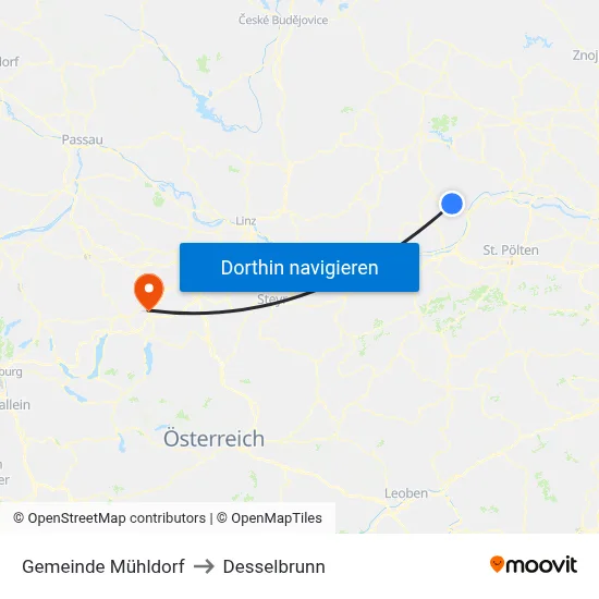 Gemeinde Mühldorf to Desselbrunn map