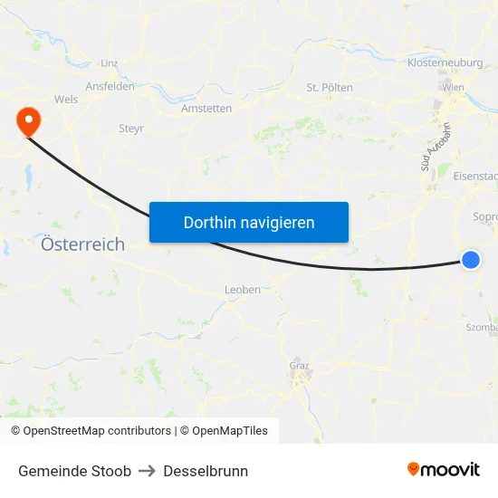 Gemeinde Stoob to Desselbrunn map
