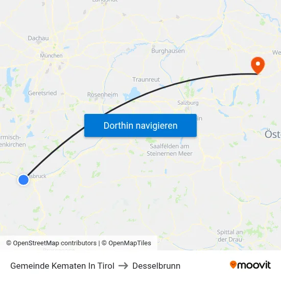 Gemeinde Kematen In Tirol to Desselbrunn map