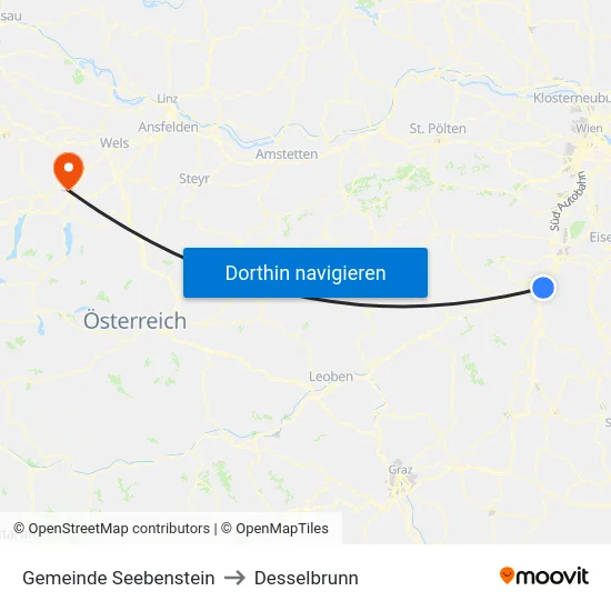 Gemeinde Seebenstein to Desselbrunn map