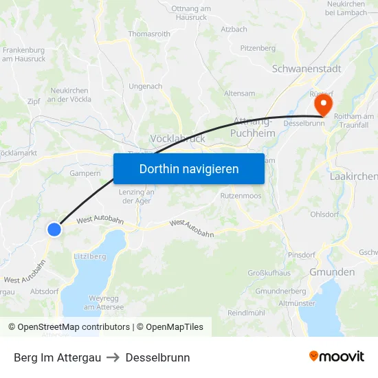 Berg Im Attergau to Desselbrunn map
