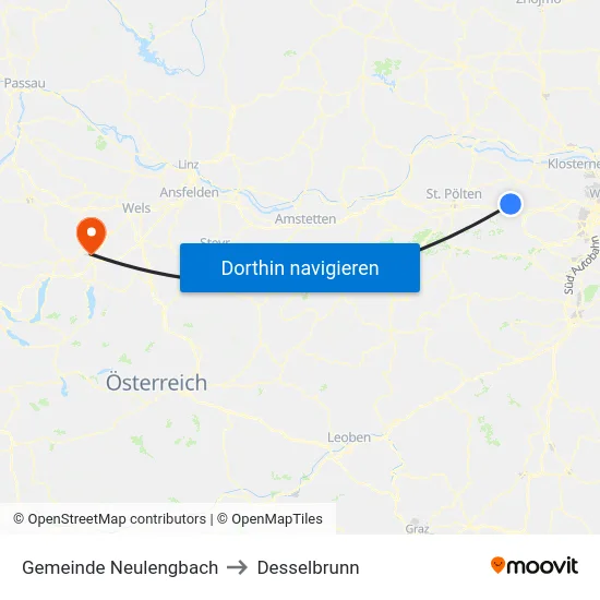 Gemeinde Neulengbach to Desselbrunn map