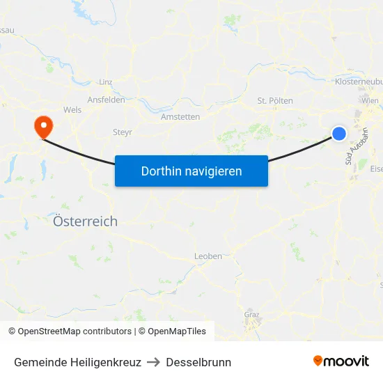 Gemeinde Heiligenkreuz to Desselbrunn map