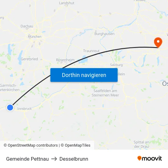 Gemeinde Pettnau to Desselbrunn map