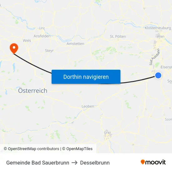 Gemeinde Bad Sauerbrunn to Desselbrunn map