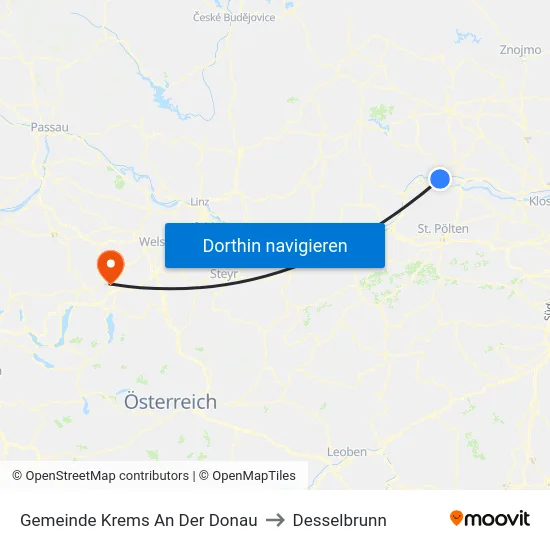 Gemeinde Krems An Der Donau to Desselbrunn map
